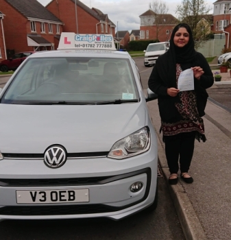 A big congratulations to Sana Maqbool. Sana passed her driving test at Newcastle Driving Test Centre at her First attempt with just 3 driver faults. <br />
Well done Sana- safe driving from all at Craig Polles Instructor Training and Driving School. 🙂🚗<br />
Automatic Driving instructor-Debbie Griffin