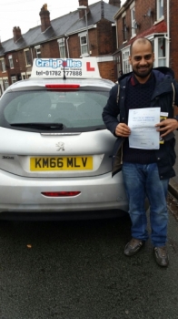 A big congratulations to Ansar Hussain Ansar passed his<br />
<br />
driving test at Cobridge Driving Test Centre First time and with 0 driver faults <br />
<br />
Well done Ansar - safe driving from all at Craig Polles Instructor Training and Driving School 🚗😃