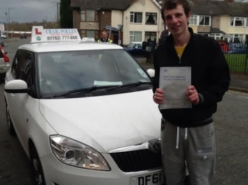 Congratulations to Carl Oates for passing his driving test 1st time