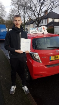 A big congratulations to Will Jones, who has passed his driving test today at Newcastle Driving Test Centre, on his First attempt and with just 5 driver faults.<br />
Well done Will- safe driving from all at Craig Polles Instructor Training and Driving School. 🙂🚗<br />
Instructor-Perry Warburton