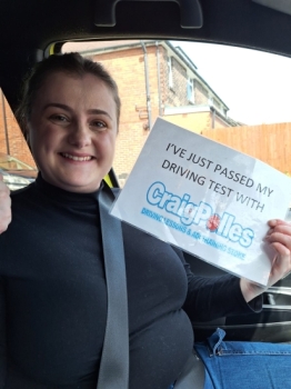 A big congratulations to Harriet Tonry.🥳<br />
Harriet passed her driving test today at Newcastle Driving Test Centre. First attempt and with just 6 driver faults.<br />
Well done Harriet safe driving from all at Craig Polles Instructor Training and Driving School. 🙂🚗<br />
Driving instructor-Bradley Peach