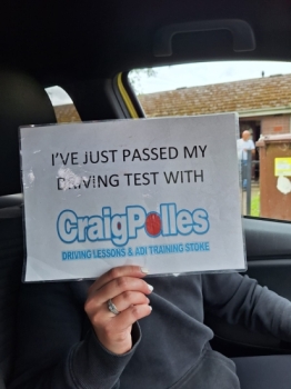 A big congratulations to a very shy Lucy Kelsall.🥳<br />
Lucy passed her driving test today at Cobridge Driving Test Centre, with 6 driver faults. <br />
Well done Lucy safe driving from all at Craig Polles Instructor Training and Driving School. 🙂🚗<br />
Driving instructor-Bradley Peach