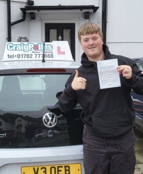 A big congratulations to Anton Pellington-Gillham.🥳<br />
Anton passed his driving test today at Cobridge Driving Test Centre. First attempt and with just 4 driver faults.<br />
Well done Anton safe driving from all at Craig Polles Instructor Training and Driving School. 🙂🚗<br />
Automatic Driving instructor-Debbie Griffin