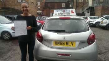 A big congratulations to Yara Correia Yara passed her<br />
<br />
driving test today at Cobridge Test Centre First time and with just 1 driver fault<br />
<br />
Well done Yara - safe driving from all at Craig Polles Instructor Training and Driving School 🚗😃